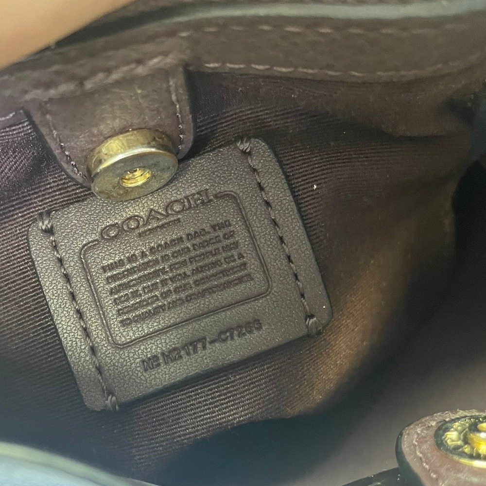 Coach Mollie Bucket Bag 22 Blue Pebble Leather Crossbody C7266 - Picture 3 of 16